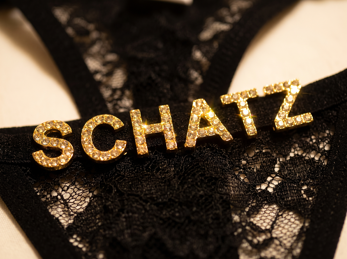 Strass-Buchstaben Detail